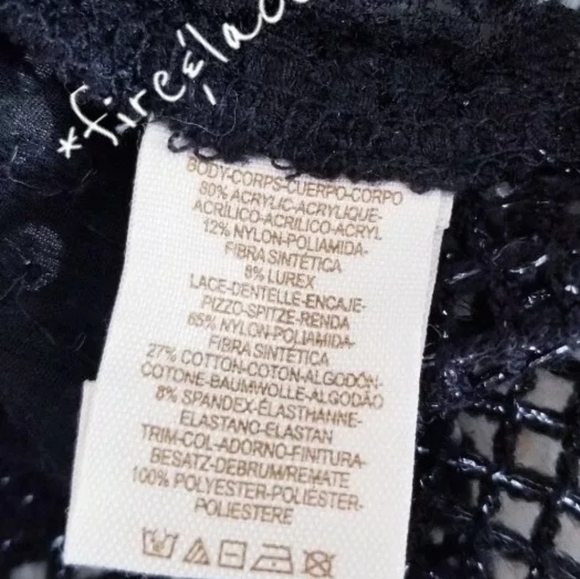 FREE PEOPLE LACE SEQUIN CROP TOP SZ M L - Picture 7 of 8